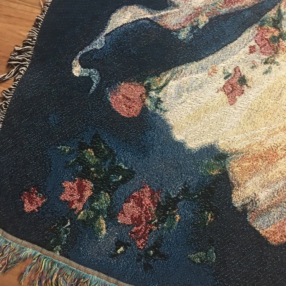 Vintage Large Throw Blanket Messenger Of Love By Mary St Clair NWT 51